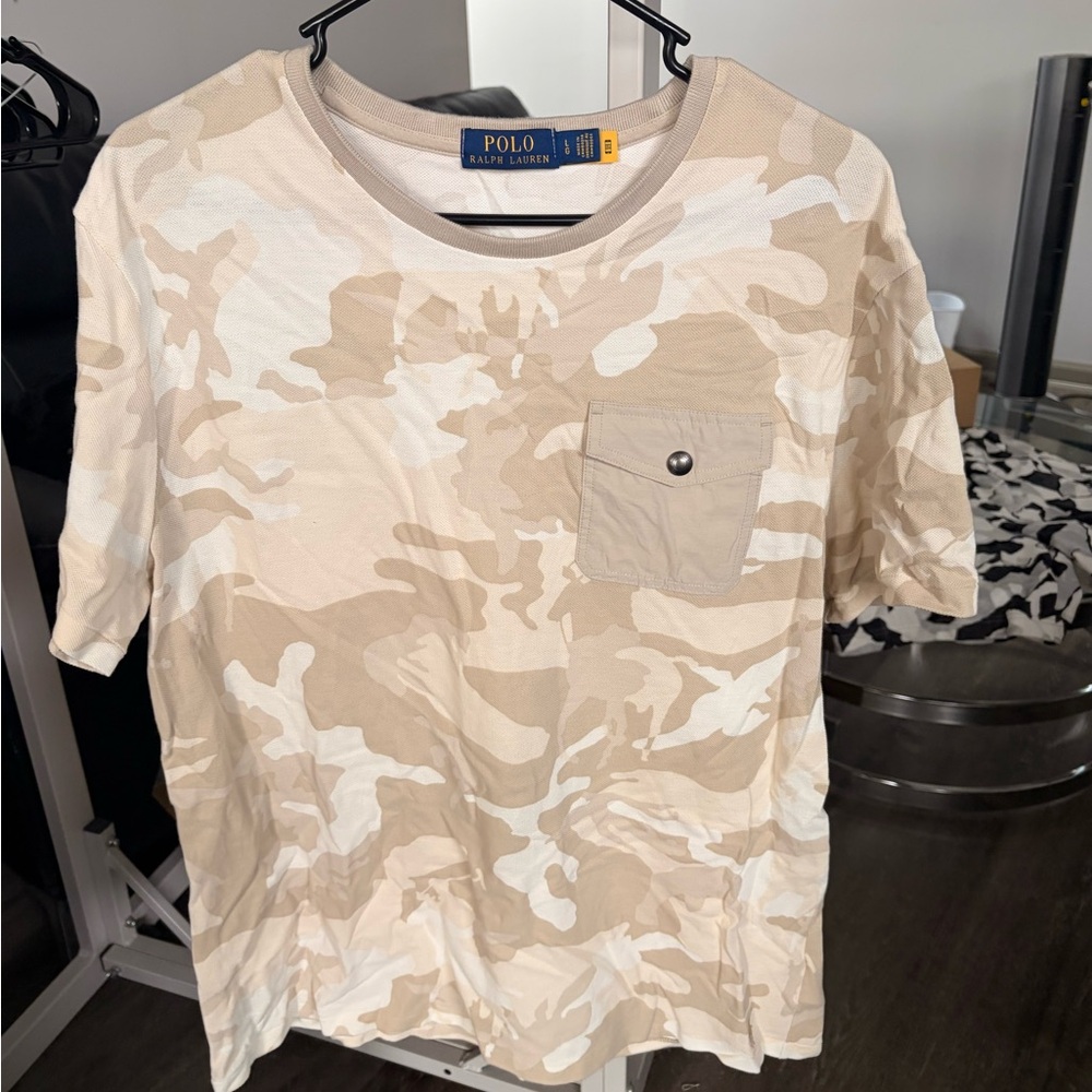Polo by Ralph Lauren Beige Camo Pocket Tee